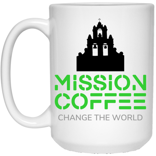 Mission Coffee 15 oz. White Mug